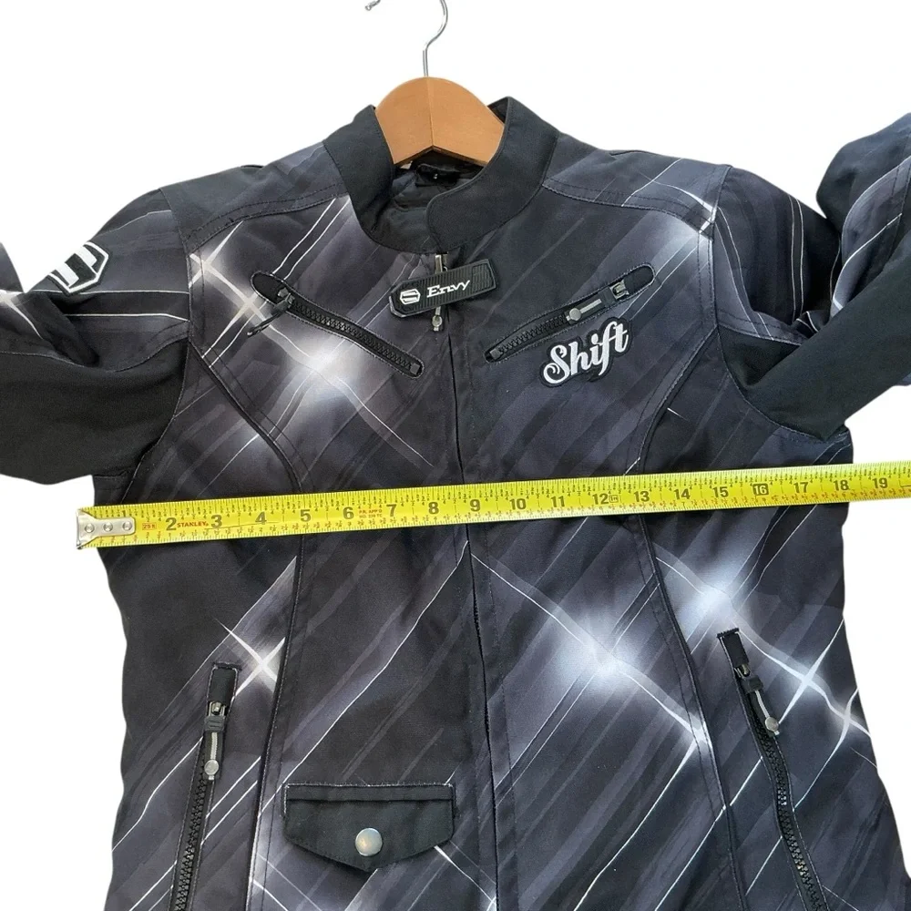 Shift Envy Motorcycle Jacket Women’s S Black Padded Removable Liner Textile